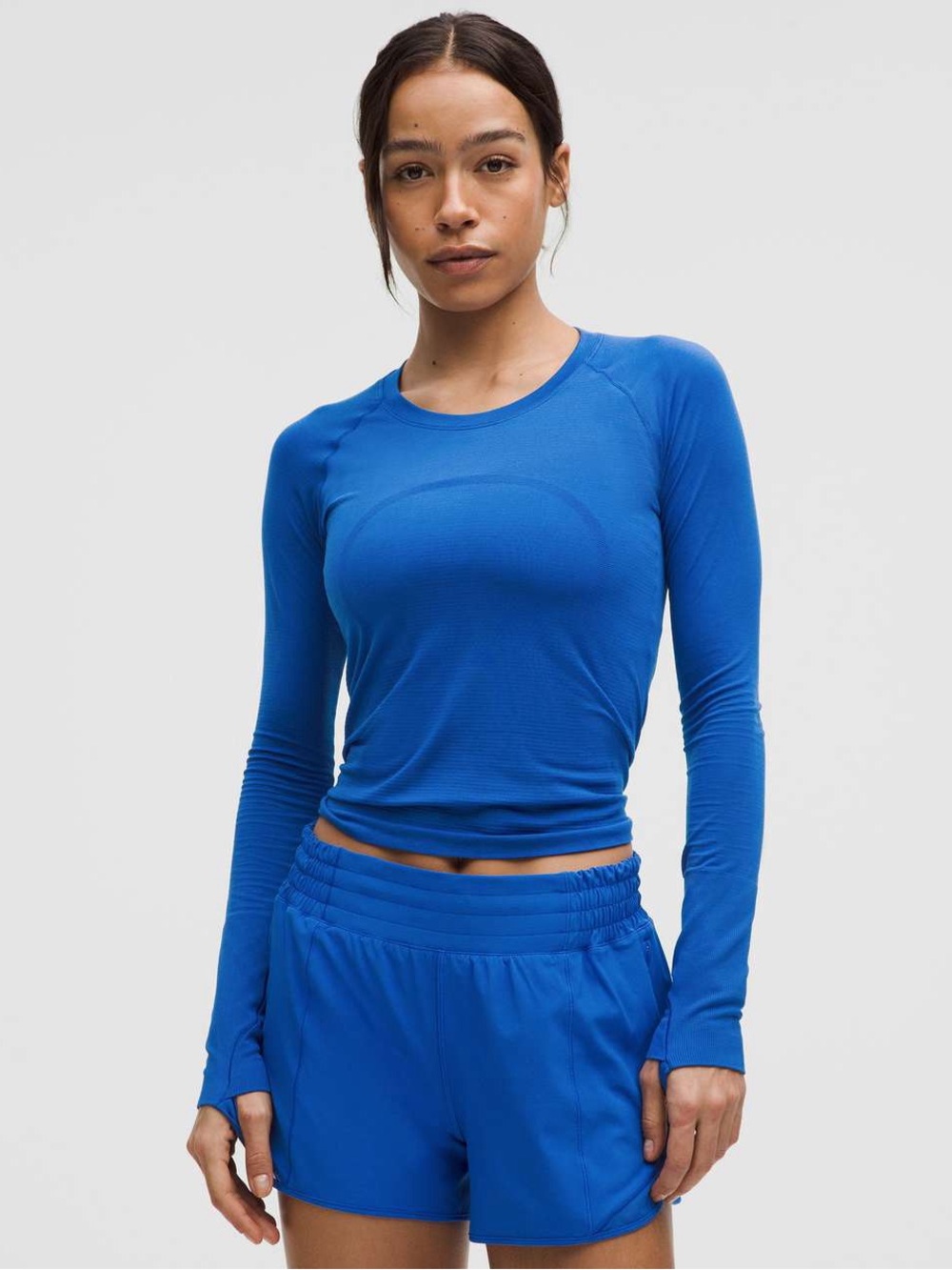 Lululemon Swiftly Tech Long-Sleeve Shirt 2.0 Waist Length Galactic Cobalt race